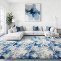Ophanie Blue White and Grey Area Rugs by Ophanie