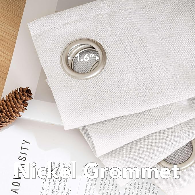 H.VERSAILTEX 2 Pack Ultra Luxurious High Woven Linen Elegant Semi Sheer - Image 5