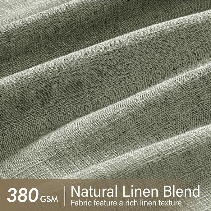 MIULEE Pinch Pleated Thick Linen Curtains 96 Inches Long 2 Panels - Image 4