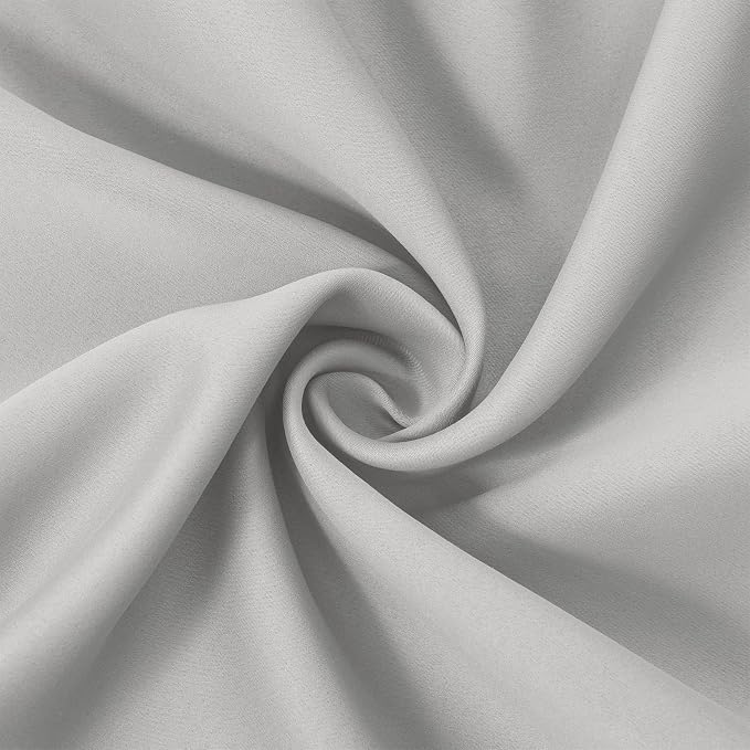 LEMOMO Blackout Curtains 52 x 45 inch/Light Grey Curtains Set of 2 - Image 6