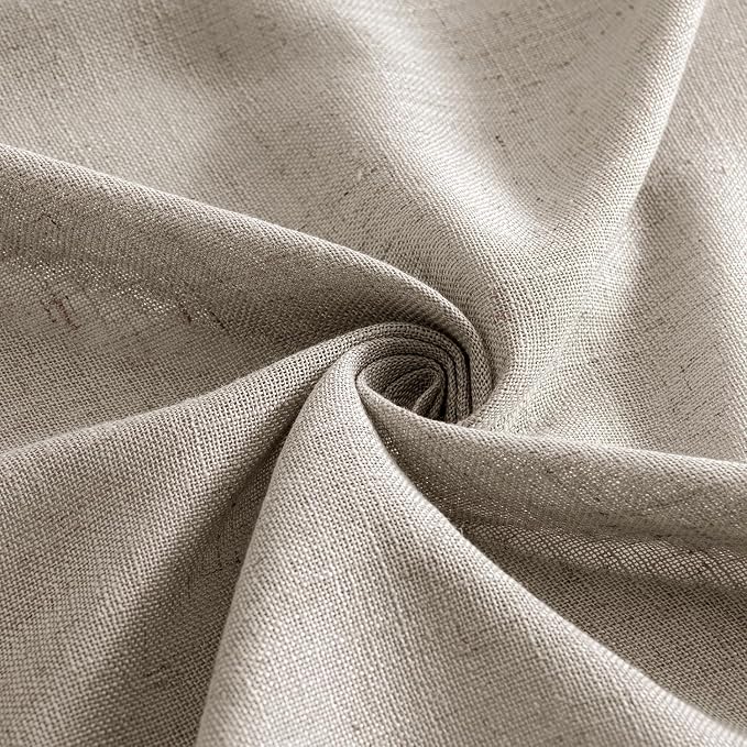 MIULEE Burlywood Birch Linen Curtains 72 Inch Length 2 Panels - Image 8