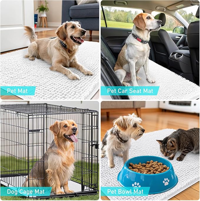 OLANLY Dog Door Mat for Muddy Paws 24x16, Absorbs Moisture and Dirt, Absorbent - Image 7