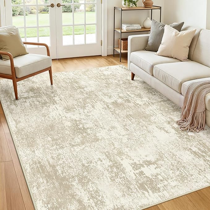 Washable Area Rugs 5'x7' Non-Slip Modern Abstract Soft - Image 2