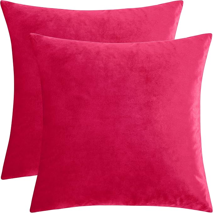 GIGIZAZA Red Velvet Decorative Throw Pillow Covers 18x18 - Image 7