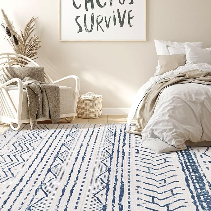 Nakagishi 5x7 Area Rug Living Room: Machine Washable Boho Large Neutral - Image 6