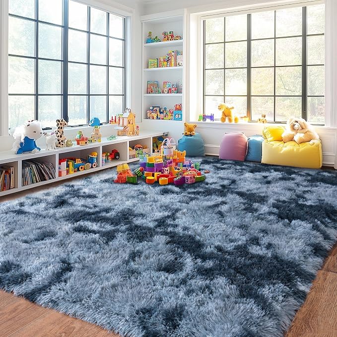 Pionblank Large Area Rug for Living Room 10x14, Fuzzy Modern Shag Rug, Fluffy - Image 4