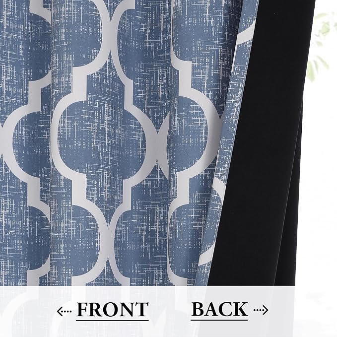 Beauoop 100% Blackout Curtains 84 Inches Long 2 Panels - Image 3