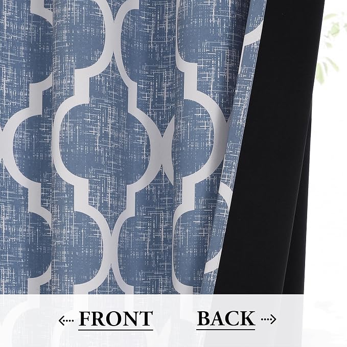 Beauoop 100% Blackout Curtains 96 Inches Long 2 Panels - Image 3