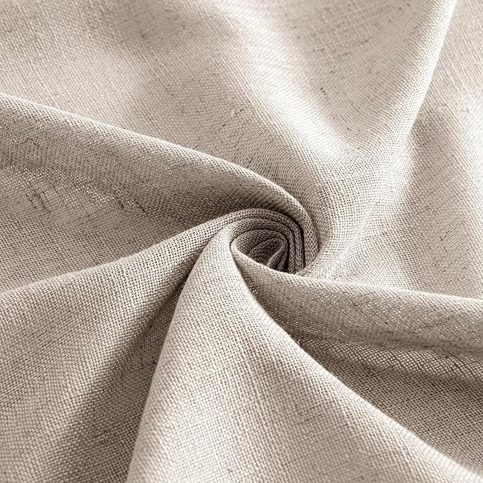 MIULEE Natural Linen Curtains 108 Inches Long 2 Panels - Image 8