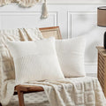 Fancy Homi 2 Packs Cream White Euro Decorative Throw Pillow Covers 26x26 Inch by Fancy+Homi