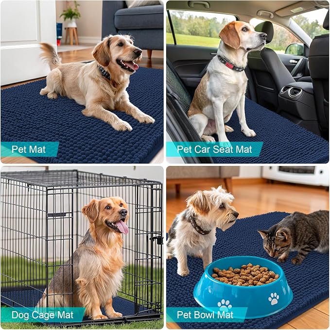 OLANLY Dog Door Mat for Muddy Paws 40x24, Absorbs Moisture and Dirt, Absorbent - Image 7