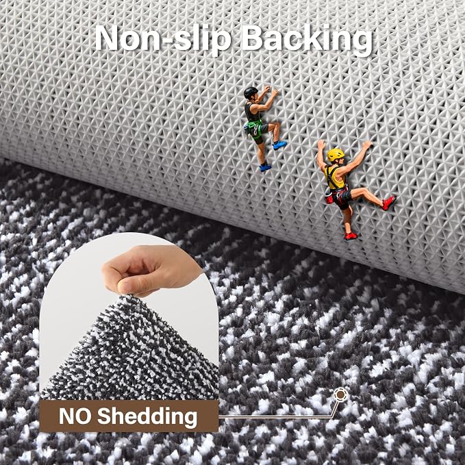 70x24 Long Bathroom Rugs Washable Non Slip, Dark Grey Bath Mat - Image 6