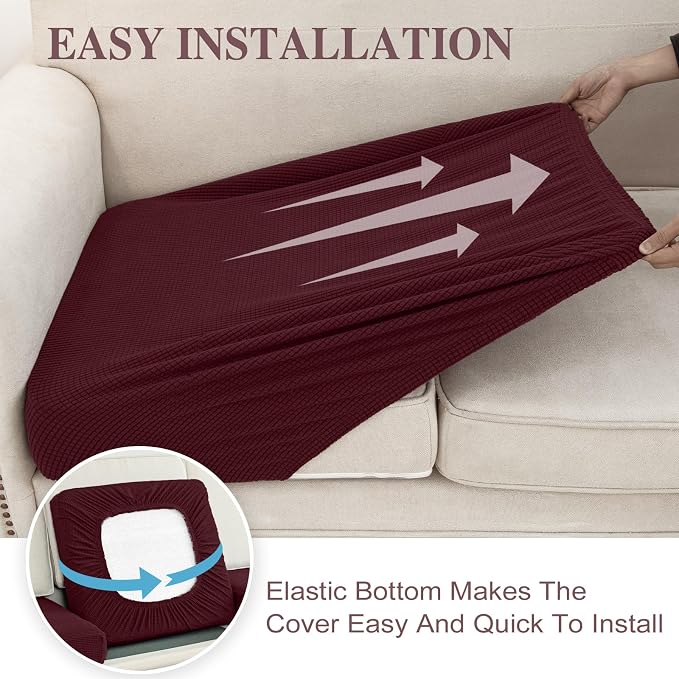 Couch Cushion Cover Seat Cushion Cover Stretch Armchair Cover Separate - Image 5