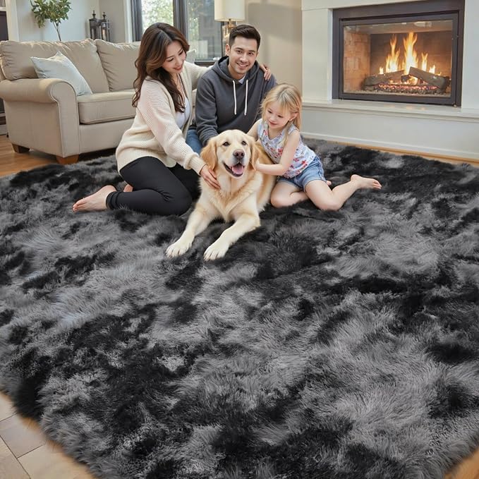 Rugs for Living Room 6x9, Alfombras para Salas Shag Large Plush Soft Area Rug - Image 3