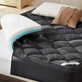 Bedlore 4-Inch Queen Mattress Topper for Back Pain - Dual Layer Medium Support (2" Gel Memory Foam + 2" Cooling Fluffy Pillow Top Pad), Breathable & Pressure Relief (Gray)