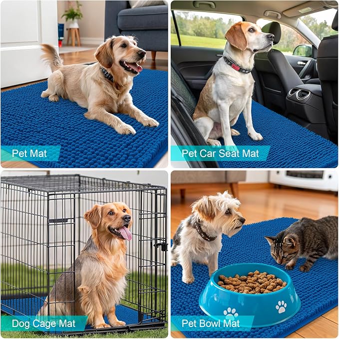 OLANLY Dog Door Mat for Muddy Paws 48x30, Absorbs Moisture and Dirt, Absorbent - Image 7