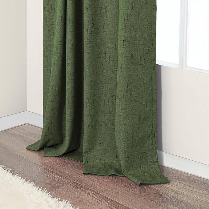 Pitalk Olive Green Blackout Curtains 63 Inch Length 2 Panel - Image 7