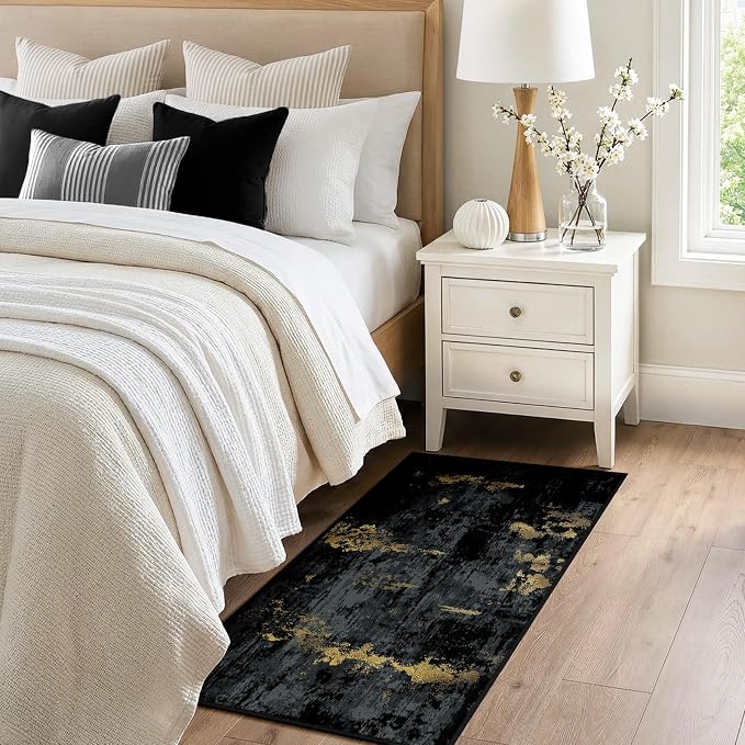 Washable Area Rugs 2'x4' Non-Slip Modern Abstract Soft - Image 2