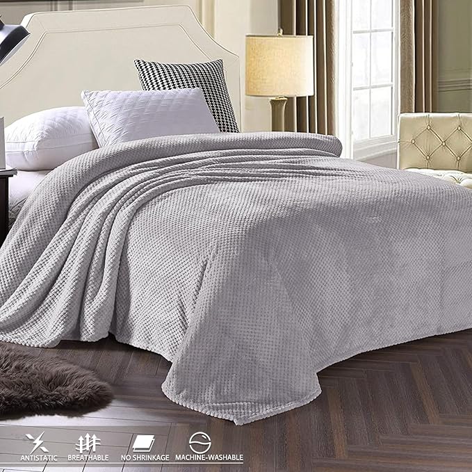 Exclusivo Mezcla Fleece Bed Blanket Queen Size, Super Soft and Warm Blankets - Image 3