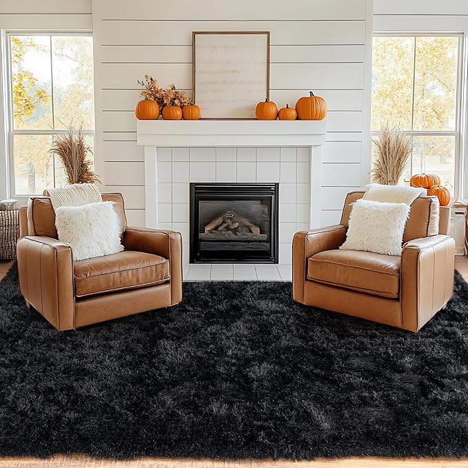 Pionblank 8x10 Rug for Living Room, Fuzzy Plush Large Area Rug, Fluffy Modern - Image 3