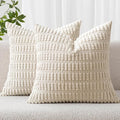 MIULEE Pack of 2 Corduroy Decorative Euro Sham Throw Pillow Covers 22x22 Inch by MIULEE