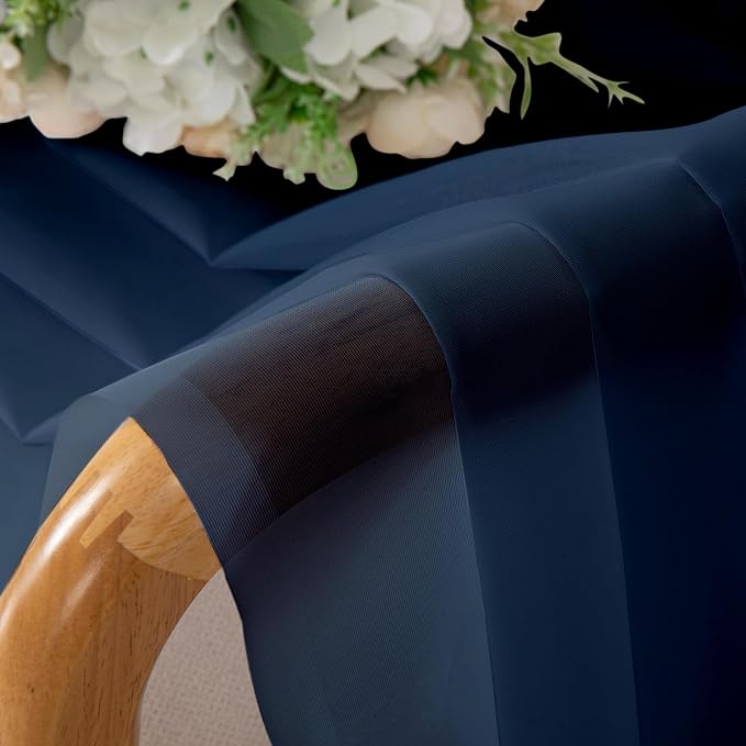 Lecloud Sheer Curtain Panels Set 96" Inches Long, Solid Voile Light Filtering - Image 8