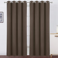LEMOMO Chocolate Brown Thermal Blackout Curtains/52 x 84 Inch/Set of 2 Panels by Lemomo
