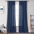 Navy Blue Curtains 90 inch Length by Jolilight