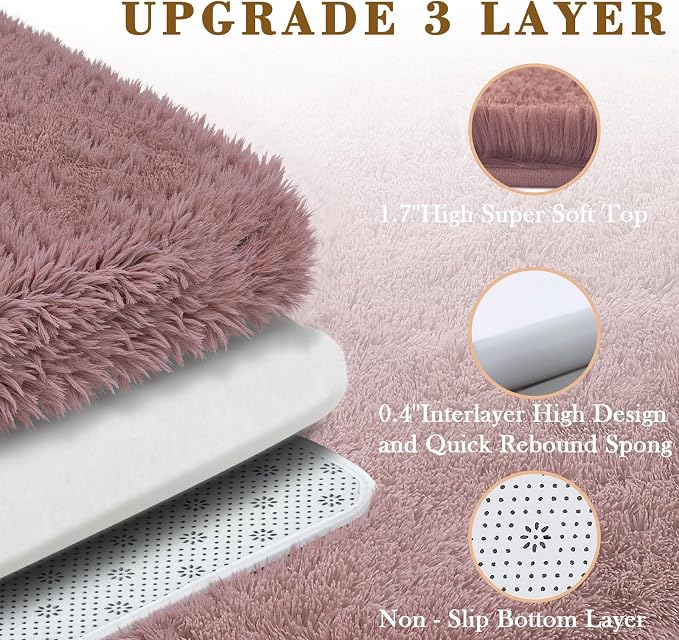 Area Rugs 9x12 Living Room, Shaggy Carpet Soft Plush Furry Bedside Rug Large - Image 5