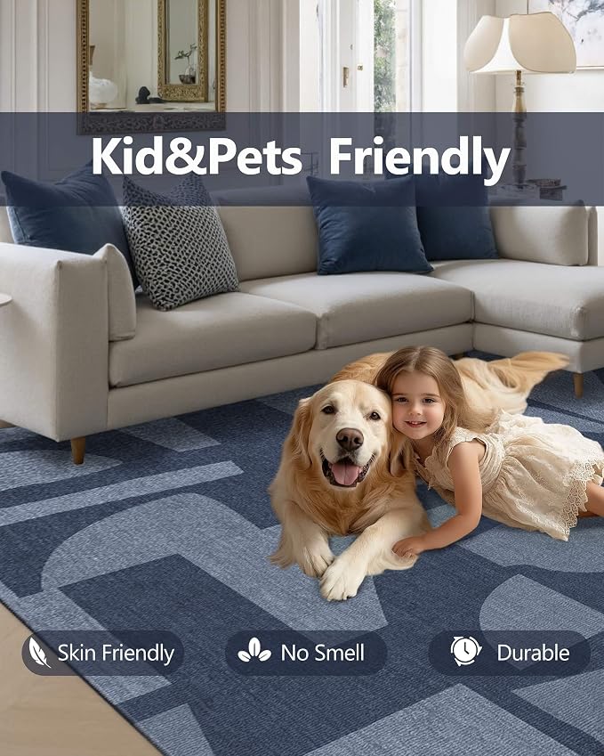 Latte&Fog 6x9 Area Rugs for Living Room Bedroom, Modern Abstract Washable Rug - Image 9