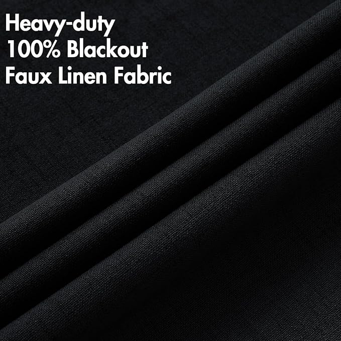 MIULEE Linen Texture 90 Inches Curtains - Image 5