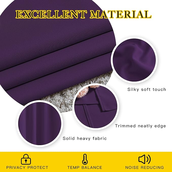 NICETOWN Blackout 102 inch Curtains - Image 4