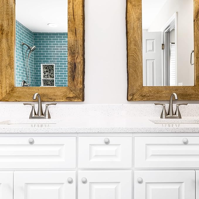 Ravinte 5 Pack Drawer Pulls 1-1/4 Inch Kitchen Cabinet Knobs Brushed Nickel Round Dresser Drawer Knobs Solid Dresser Knobs Drawer Knobs Simple Cabinet Hardware for Cupboard Drawer Pulls