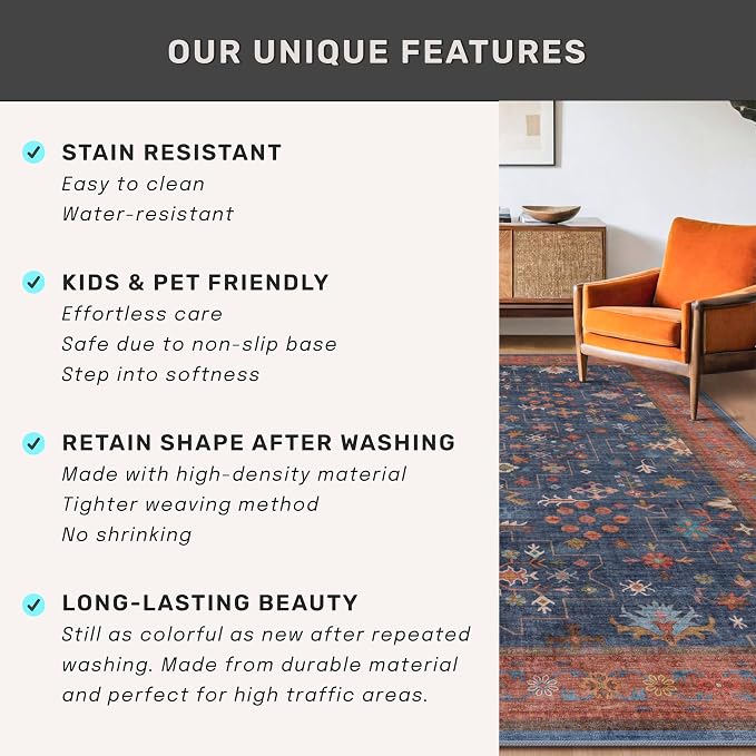 Washable 12 ft Long Runner for Hallway - Image 7