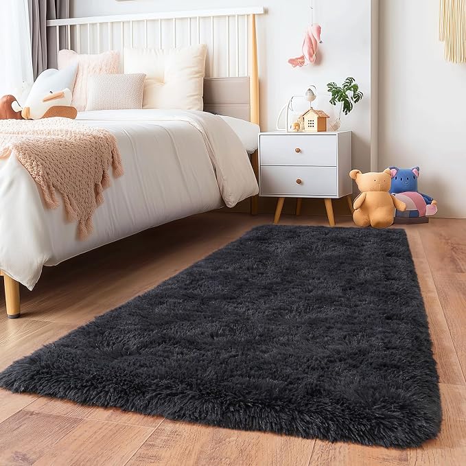 Runner Rugs for Bedroom, 2x6 Fluffy Throw Area Rug Non Slip for Bedside Dorm - Image 6
