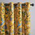 Topfinel Kitchen Curtains 45 Inch Length Mustard Yellow Vintage Blackout by Topfinel