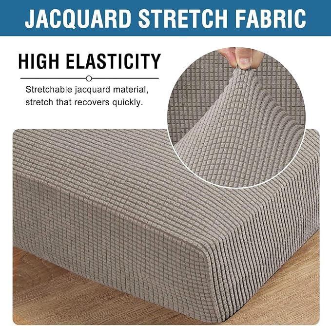 H.VERSAILTEX Super Stretch Individual Seat Sofa Covers Couch Slipcover Sets - Image 4