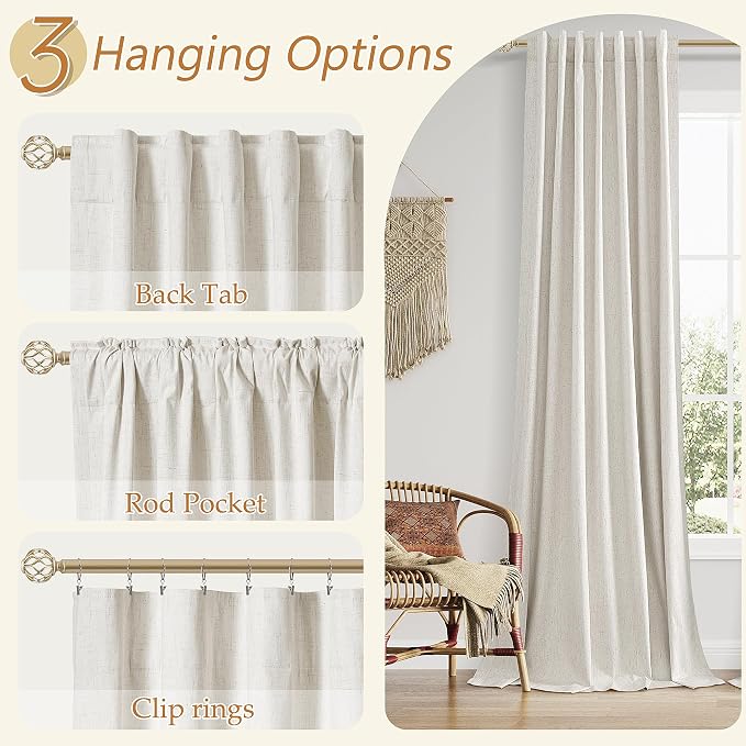 Guken Boho Blackout Curtains 72 Inch Length 2 Panels Set - Image 6