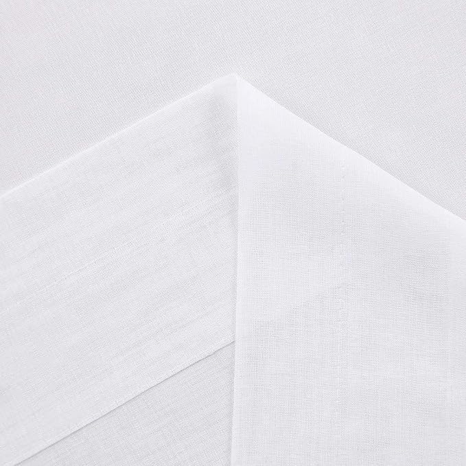 DWCN White Sheer Curtains 84 inches Long 2 Panels Set, Rod Pocket Voile Window - Image 4