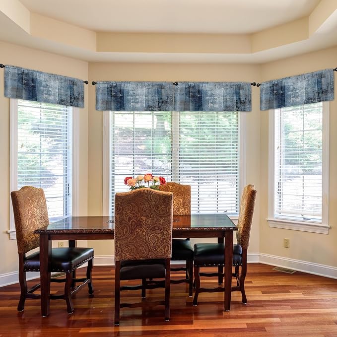 Emvency 4 Pack Valances Window Treatments, 52x18 Inch Rod Pocket Valances - Image 7