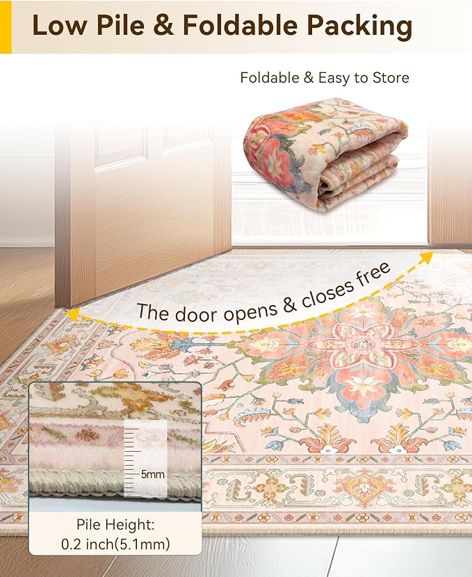 Area Rugs 2'x6' Runner Rug Non Slip Washable - Image 6