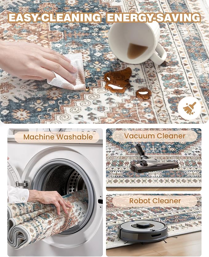 Runner Rug 2x10, Ultra-Thin Kitchen Rugs Non Slip Washable Rugs - Image 8