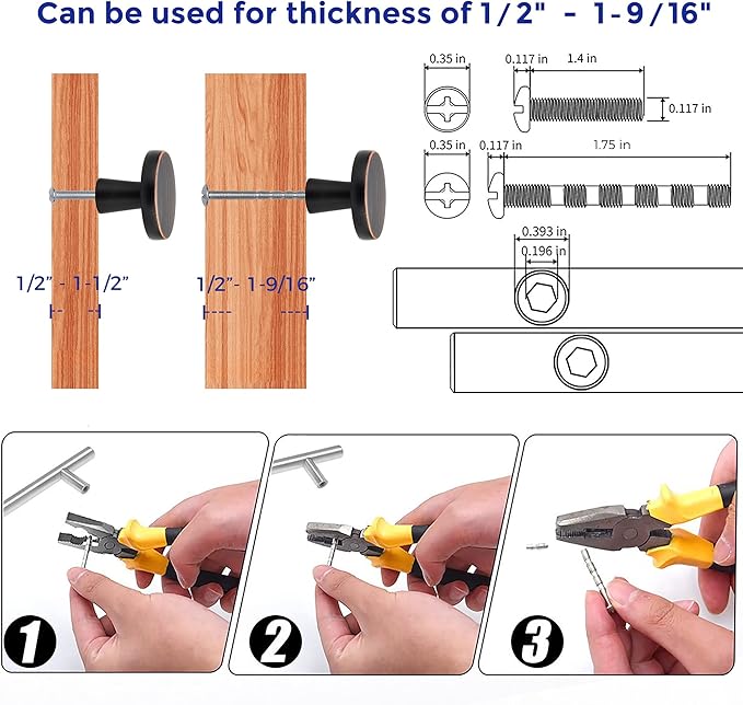Ravinte 25 Pack Drawer Pulls 1-1/4 Inch Kitchen Cabinet Knobs Solid Round Dresser Drawer Knobs Oil-Rubbed Bronze Dresser Knobs Drawer Knobs Simple Cabinet Hardware for Cupboard Drawer Pulls