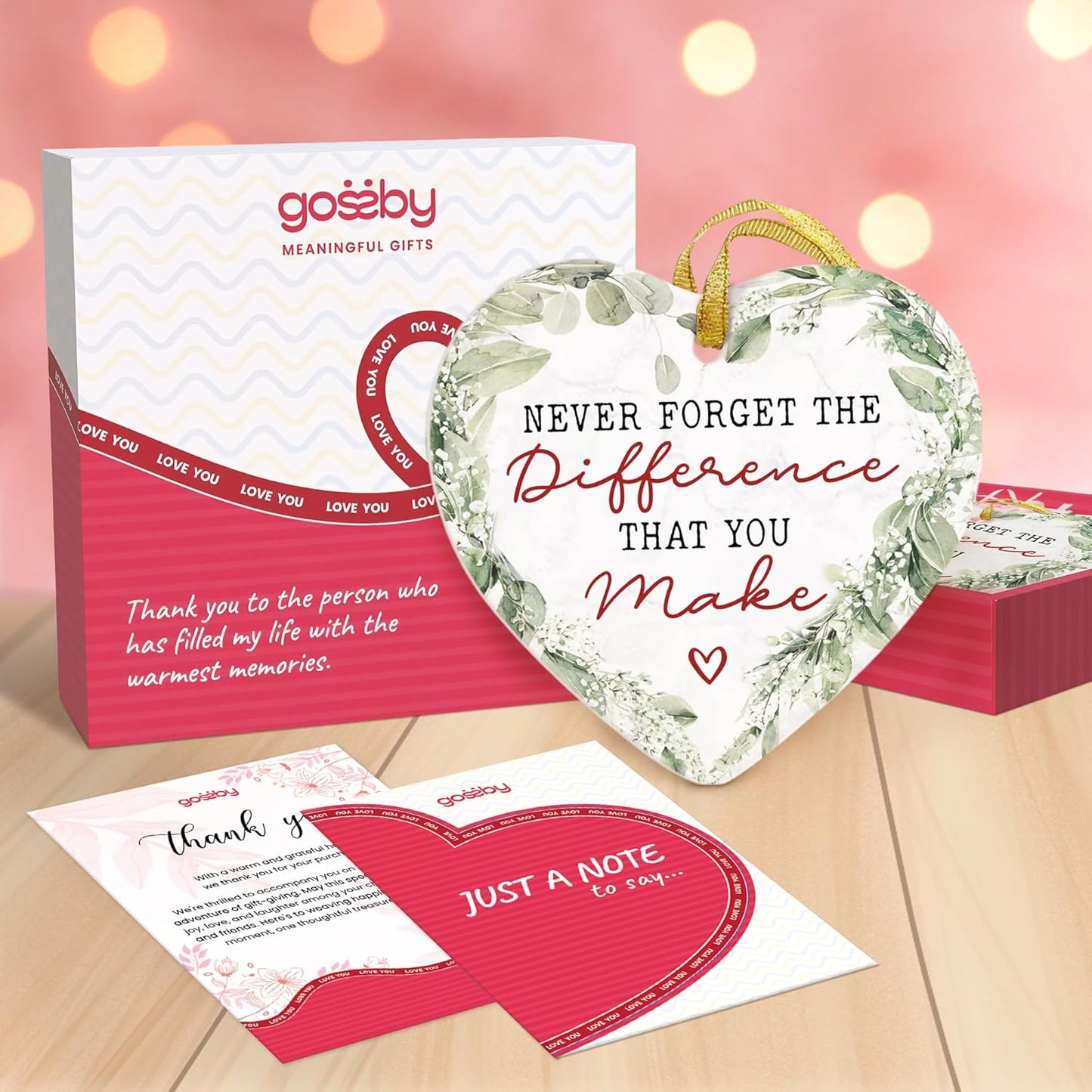 GOSSBY Thank You Christmas Ornament - Retirement, Leaving Job, Goodbye, Farewell Gift for Coworker - Christmas, Appreciation Gift for Employee, Boss Women, Men - Never Forget The Different You Make