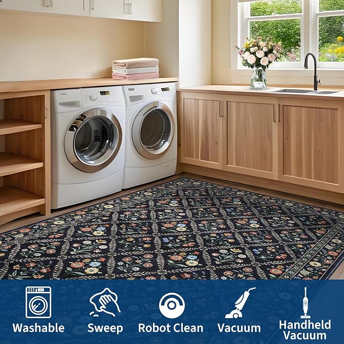 GarveeHome Living Room Rug 5x7 Rug Machine Washable Stain Resistant Area Rug - Image 7