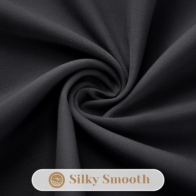 HOMEIDEAS Halloween Non-See-Through Black Privacy Sheer Curtains, 52 X 63 - Image 7