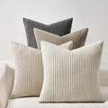 Topfinel 4 Packs Natural Decorative Throw Pillows Covers 24x24 Inch by Topfinel