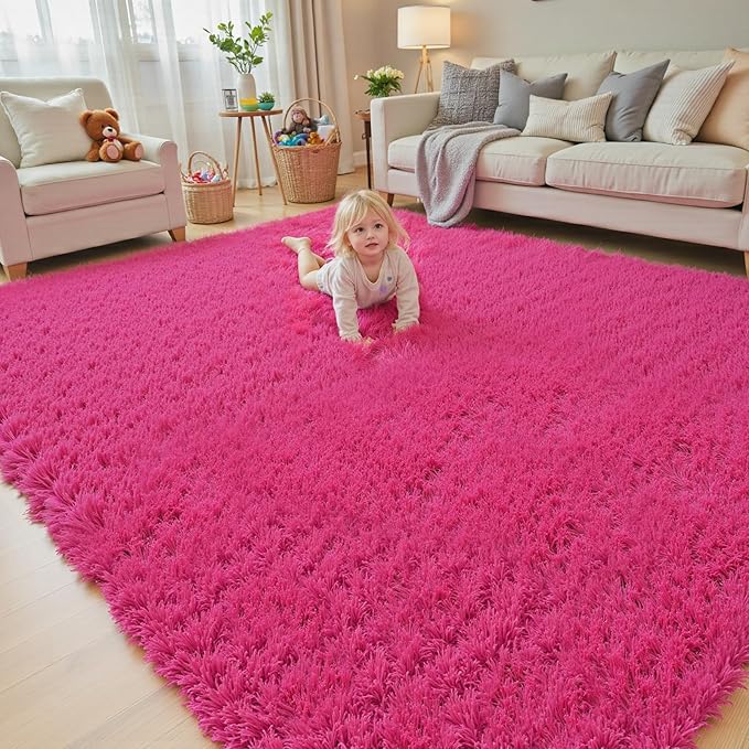 Rugs for Living Room 6x9, Alfombras para Salas Shag Large Plush Soft Area Rug by Junhejiamei