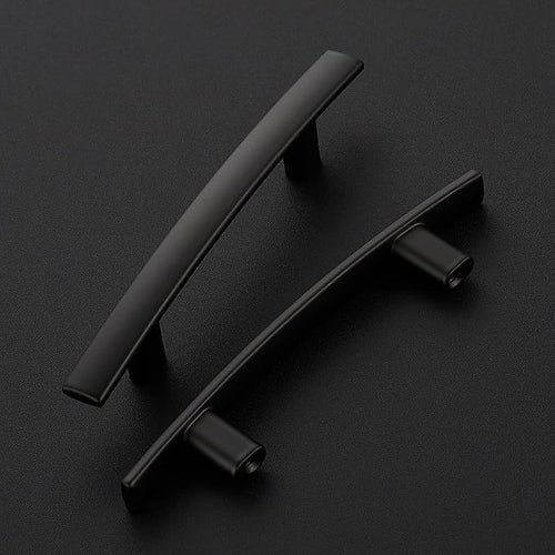 15 Pack Cabinet Handles 3" Hole Center - Curved Cabinet Pulls Black Drawer Pulls for Kitchen Cupboard Solid Hardware for Dresser Drawer Arch Hardware