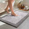 Bathroom Rugs 30x20 Non Slip Washable, Light Grey Bath Mat by Unknown